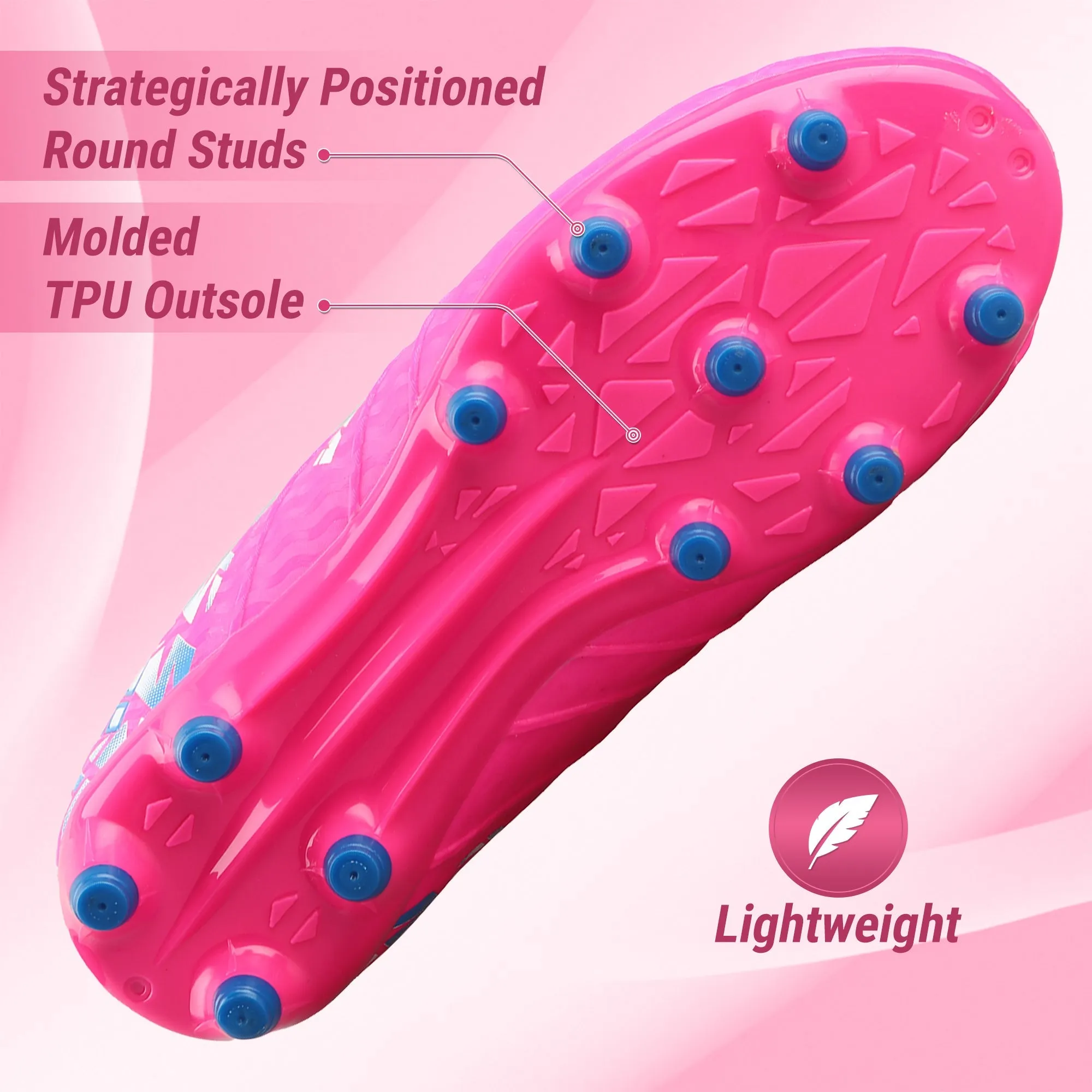 Pismo Junior Firm Ground Soccer Cleats - Pink