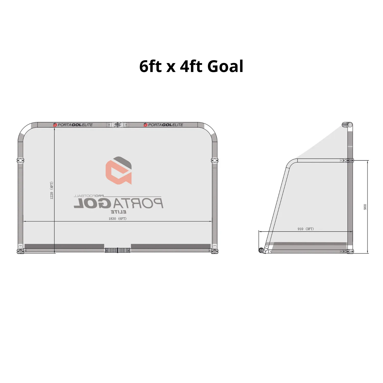 PORTAGOL Elite Folding Aluminium Goal 2m x 1m - Sets up in Seconds