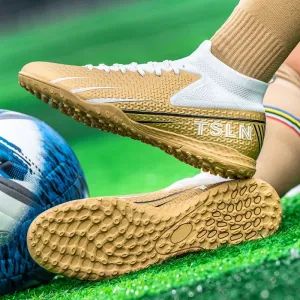 Premium Golden Messi Soccer Cleats/Womens/Mens/Youth