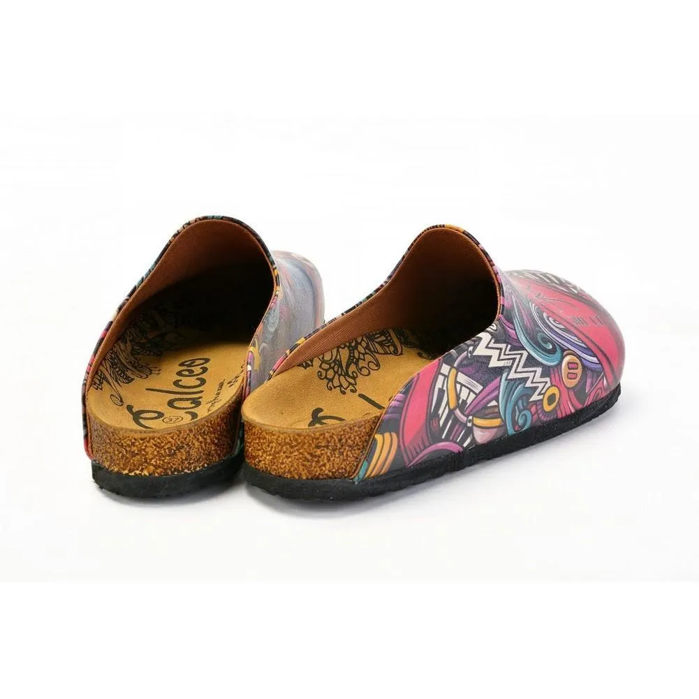 Purple and Blue Mixed Music Notes, Let the Music Written Patterned Clogs - CAL1406
