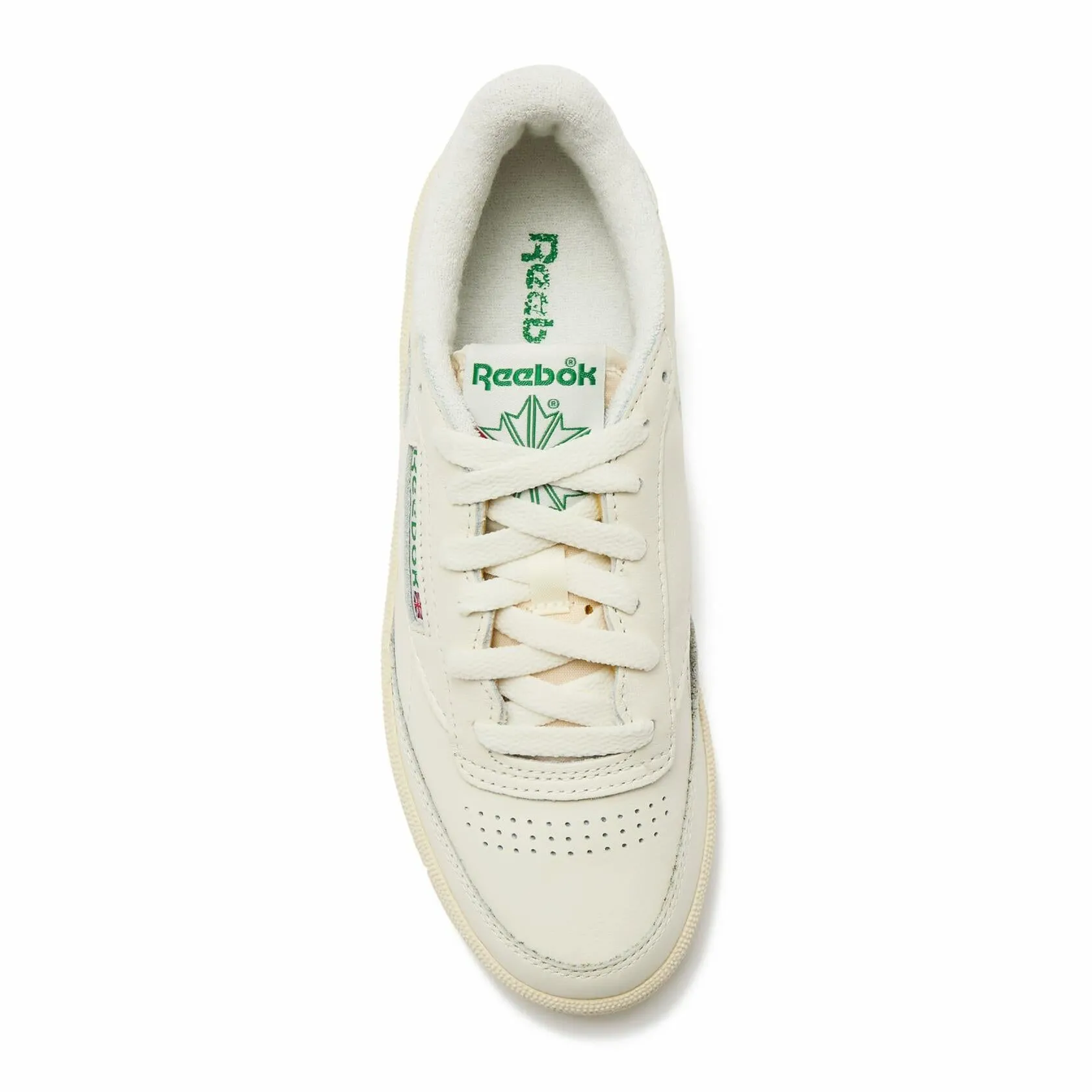 Reebok Club C 85 Vintage Tennis Sneakers, Casual White Womens Shoes 9.5, - Good