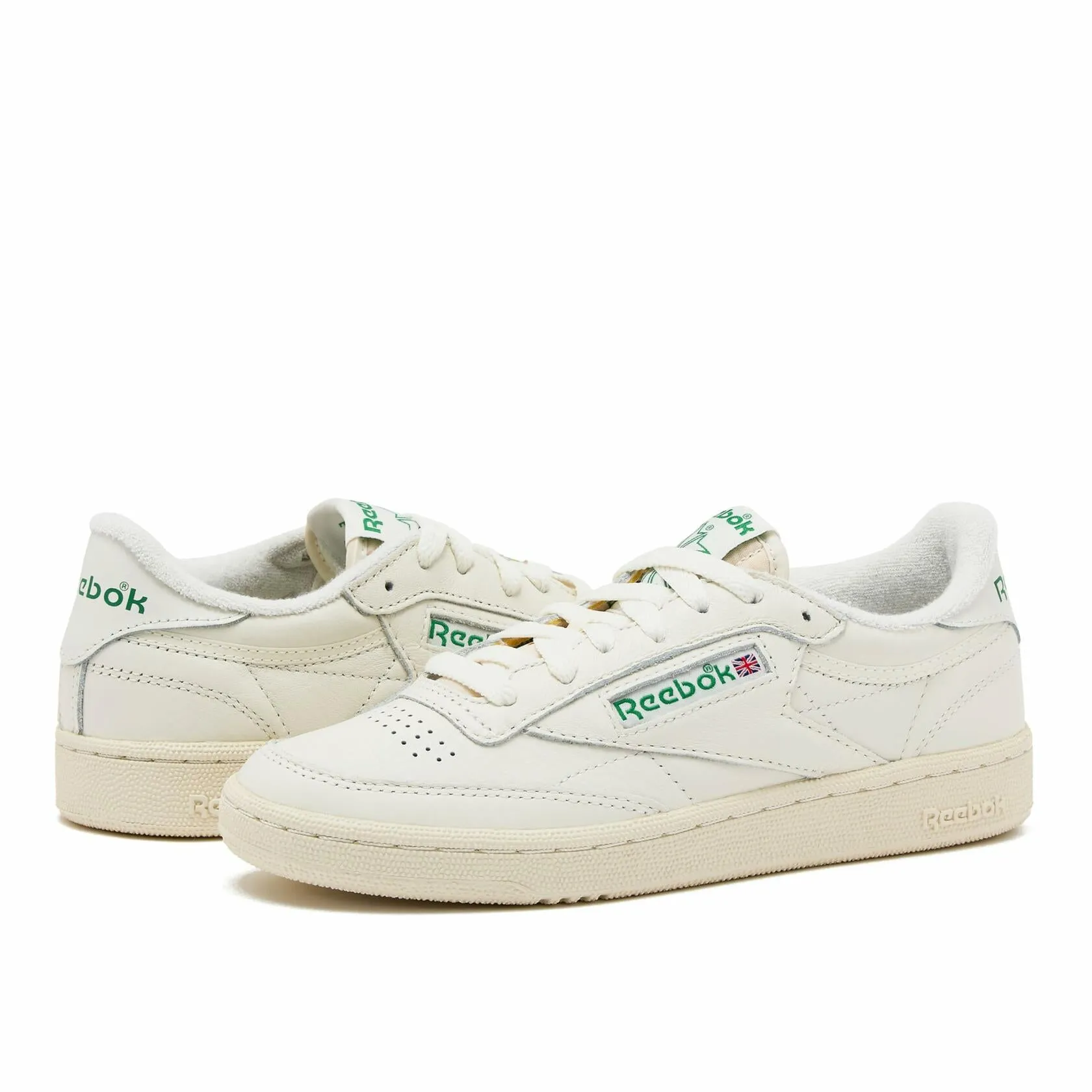 Reebok Club C 85 Vintage Tennis Sneakers, Casual White Womens Shoes 9.5, - Good