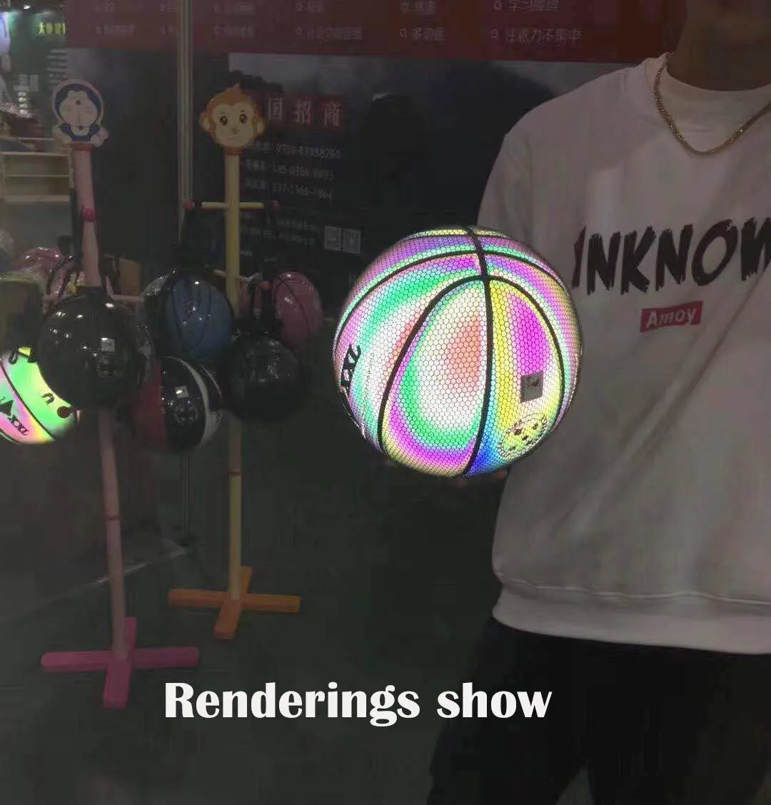 Reflective Rubber Basketball