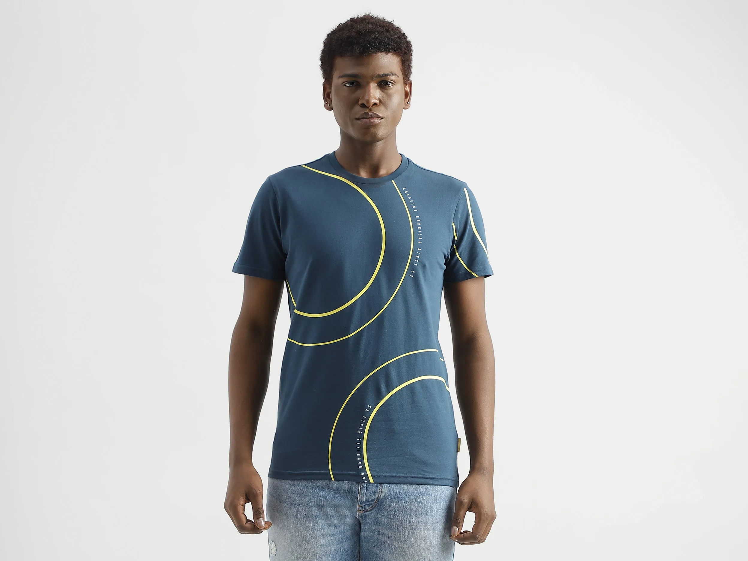 Regular-Fit Round Neck Printed T-Shirt