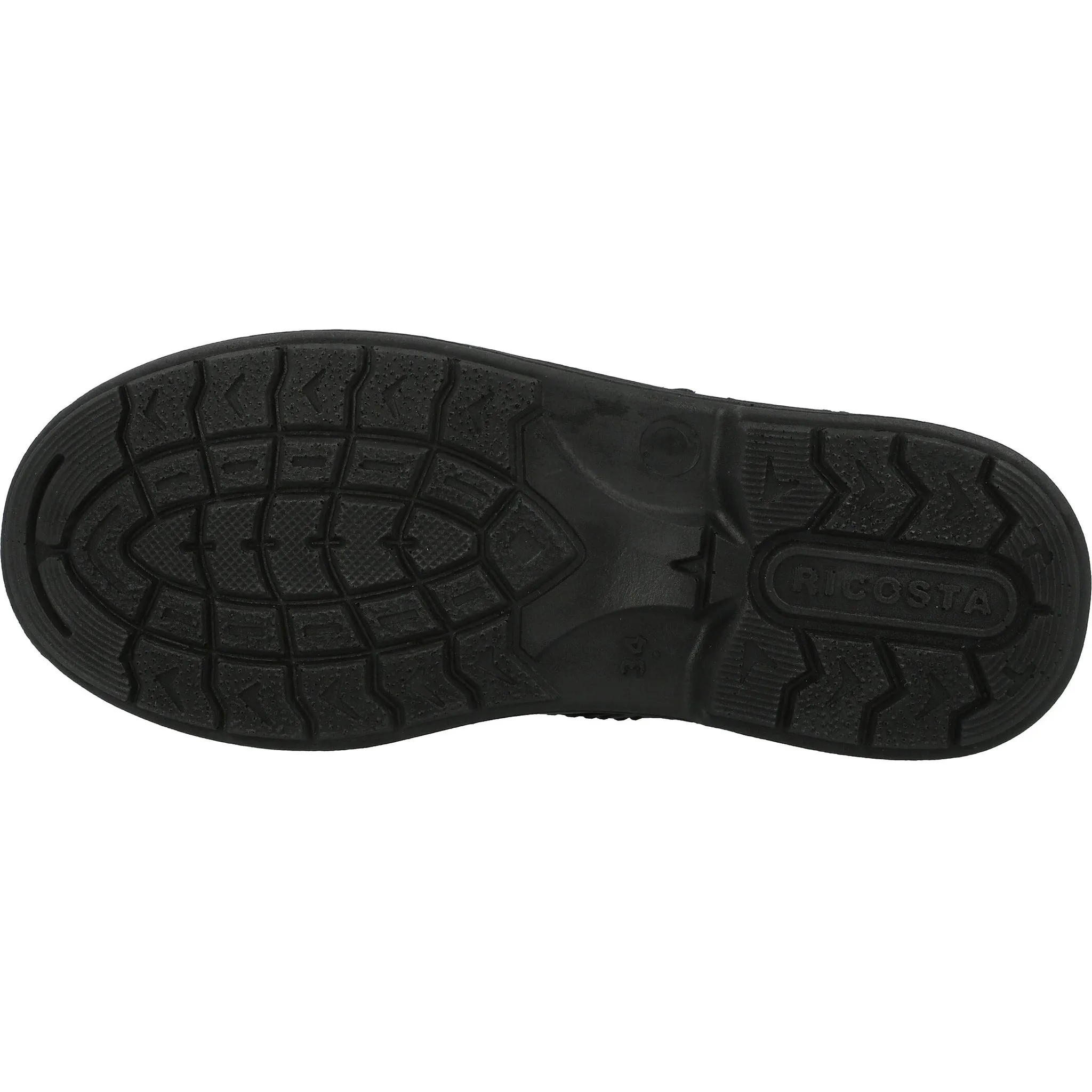 Ricosta William Wide Black School Shoes