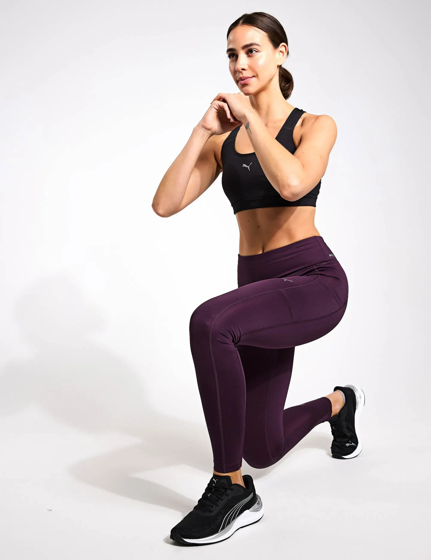RUN FAV VELOCITY Full-Length Running Tights - Midnight Plum