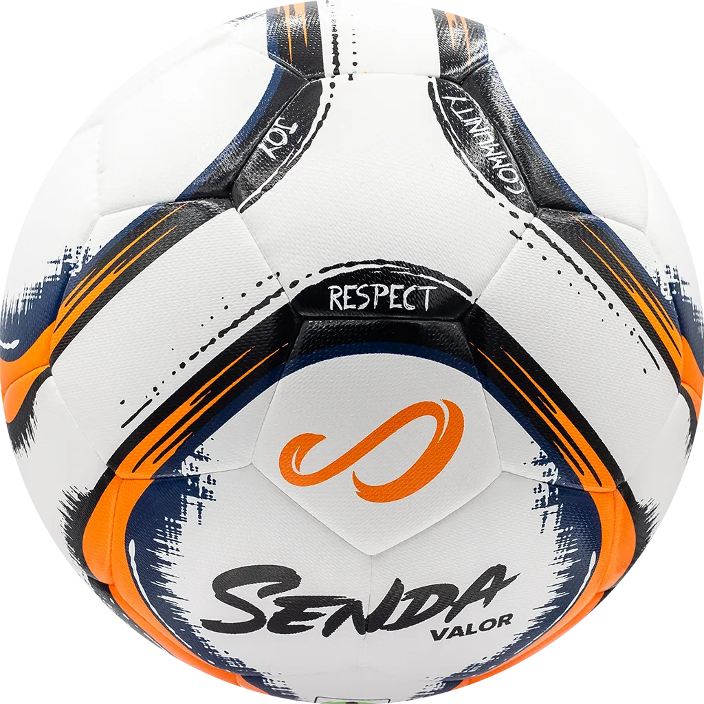 Senda Athletics Valor Premium Match Soccer Ball - White/Orange