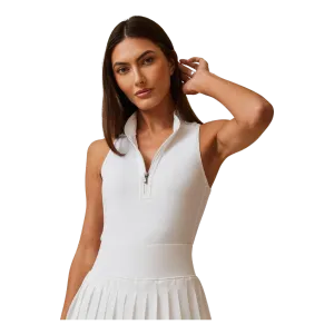 Sleeveless Vesta Mock Neck Top