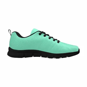 Sneakers for Men - Aquamarine Green Running Shoes by inQue.Style