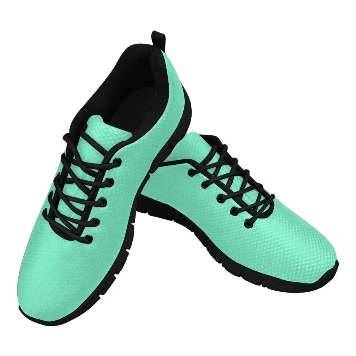 Sneakers for Men - Aquamarine Green Running Shoes by inQue.Style