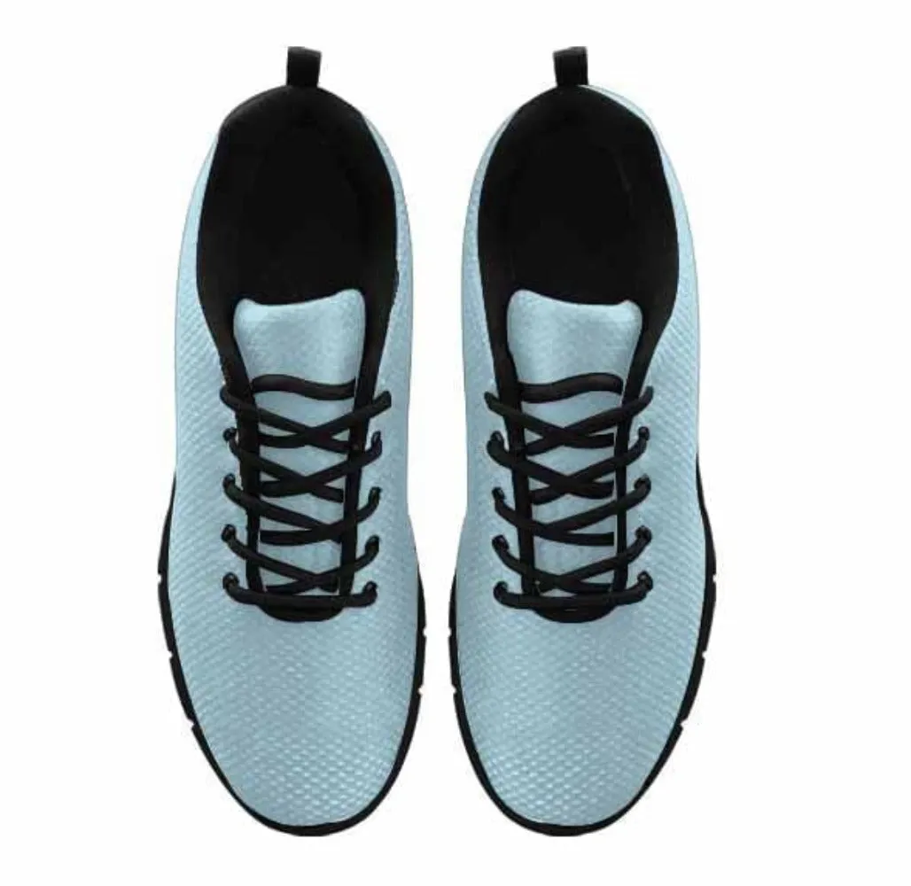 Sneakers for Men - Light Blue - Canvas Mesh Athletic Running Shoes by inQue.Style