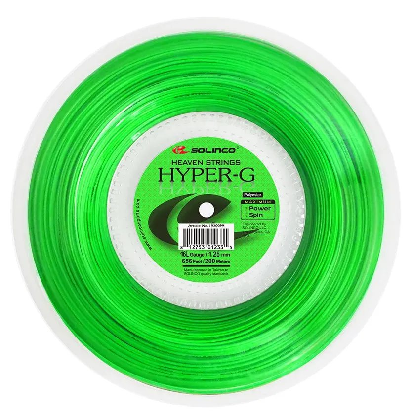 Solinco Hyper-G 16L/1.25 Tennis String Reel (Green)