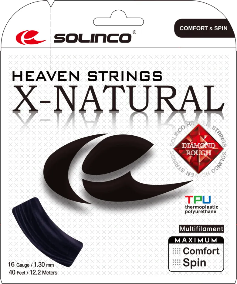 Solinco X-Natural Tennis String Set of Black 16g 1.3