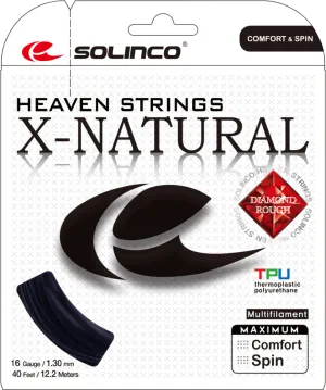 Solinco X-Natural Tennis String Set of Black 16g 1.3