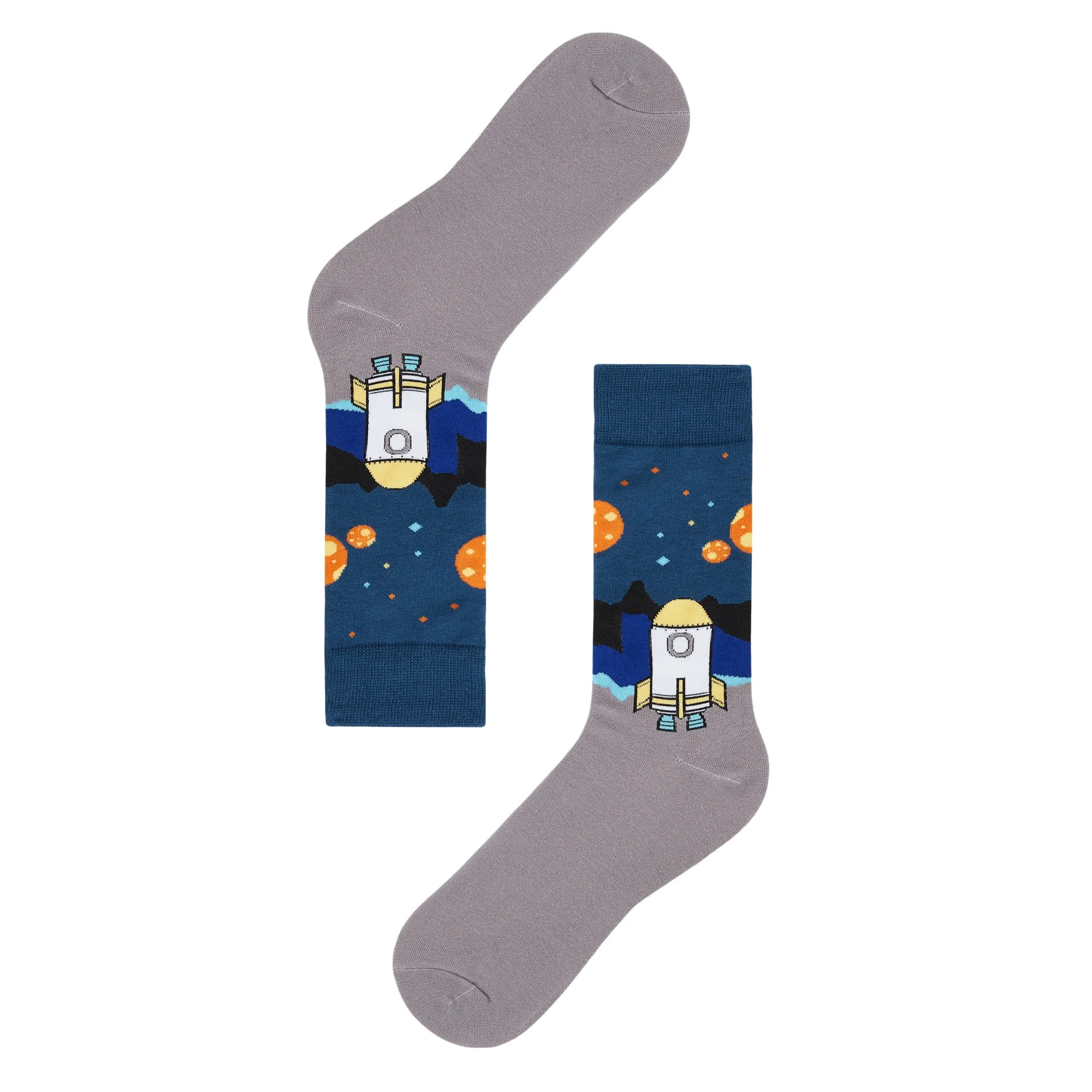 Space Shuttle Printed Crew Length Socks