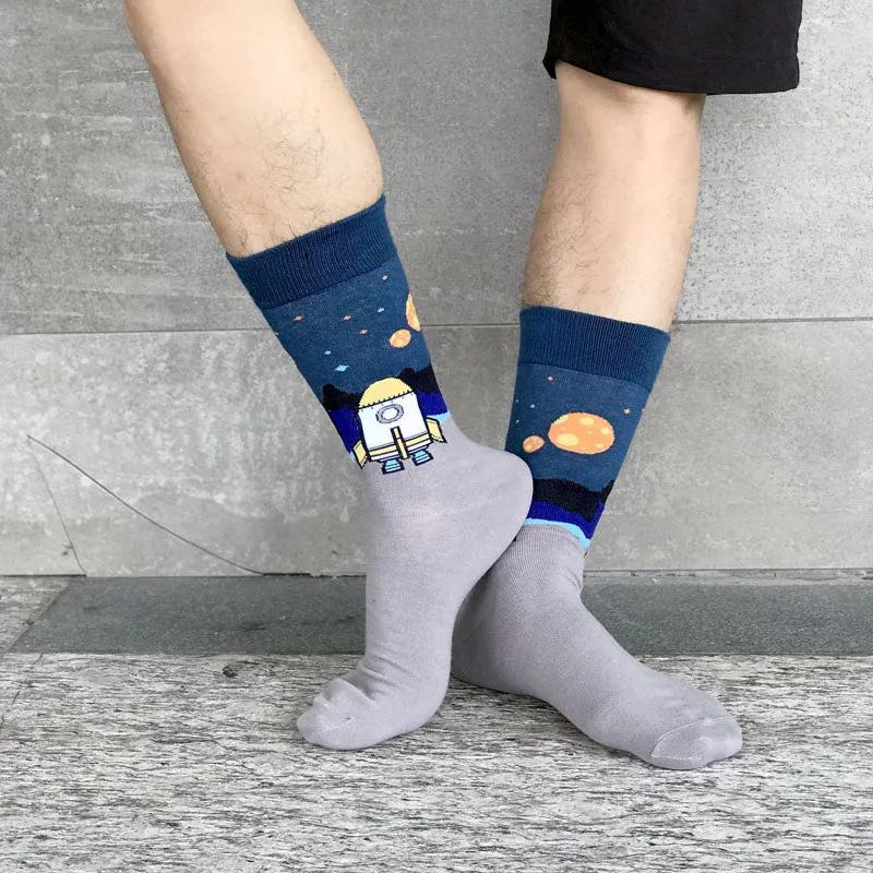 Space Shuttle Printed Crew Length Socks