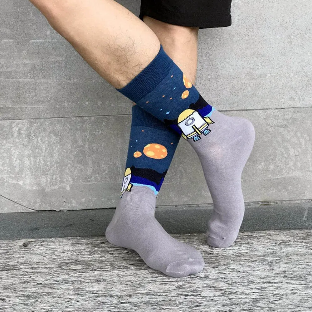 Space Shuttle Printed Crew Length Socks