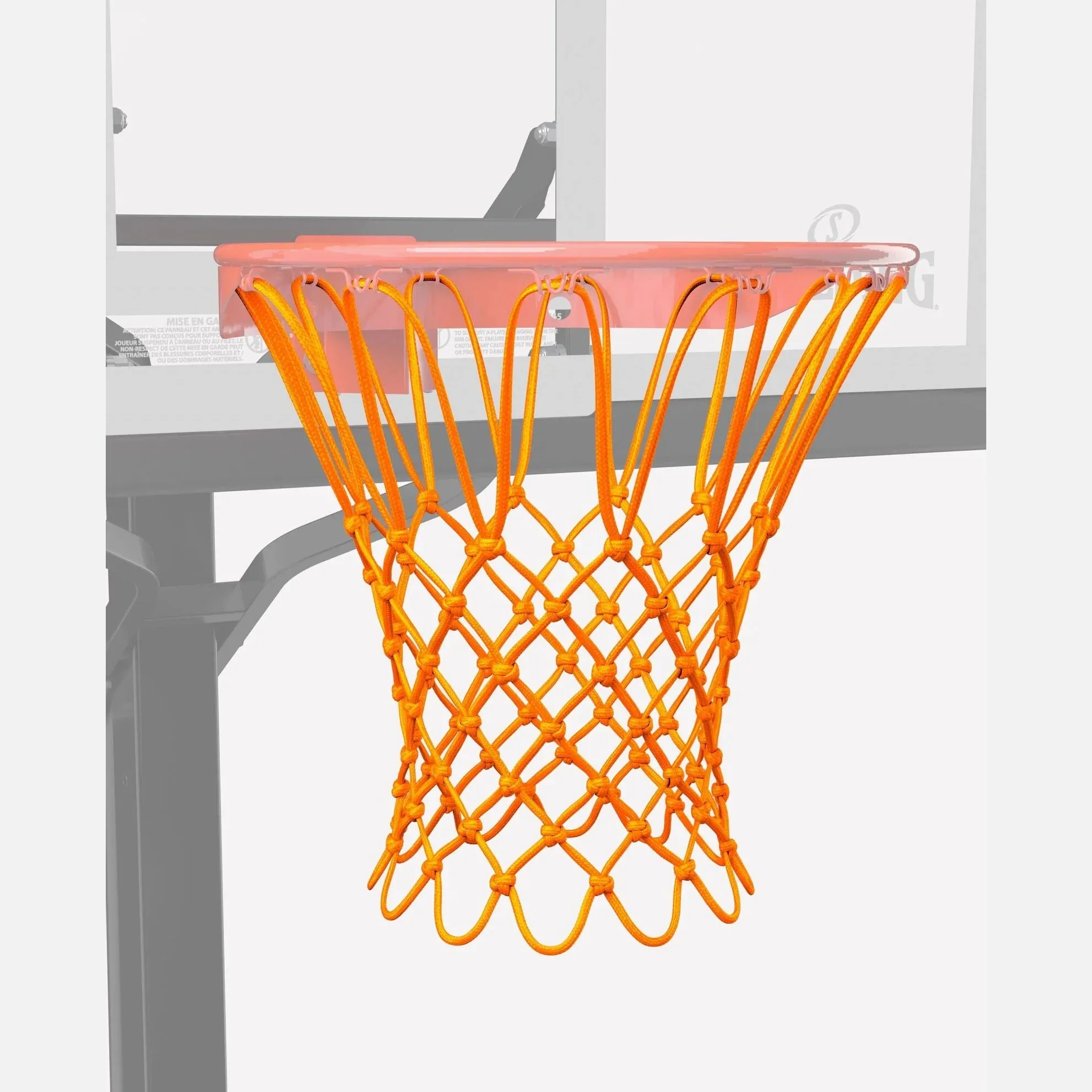 Spalding Heavy Duty Basketball Neon Orange Net