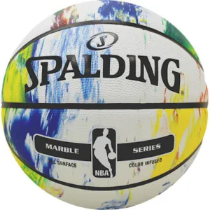Spalding NBA Marble Outdoor Basketball - White