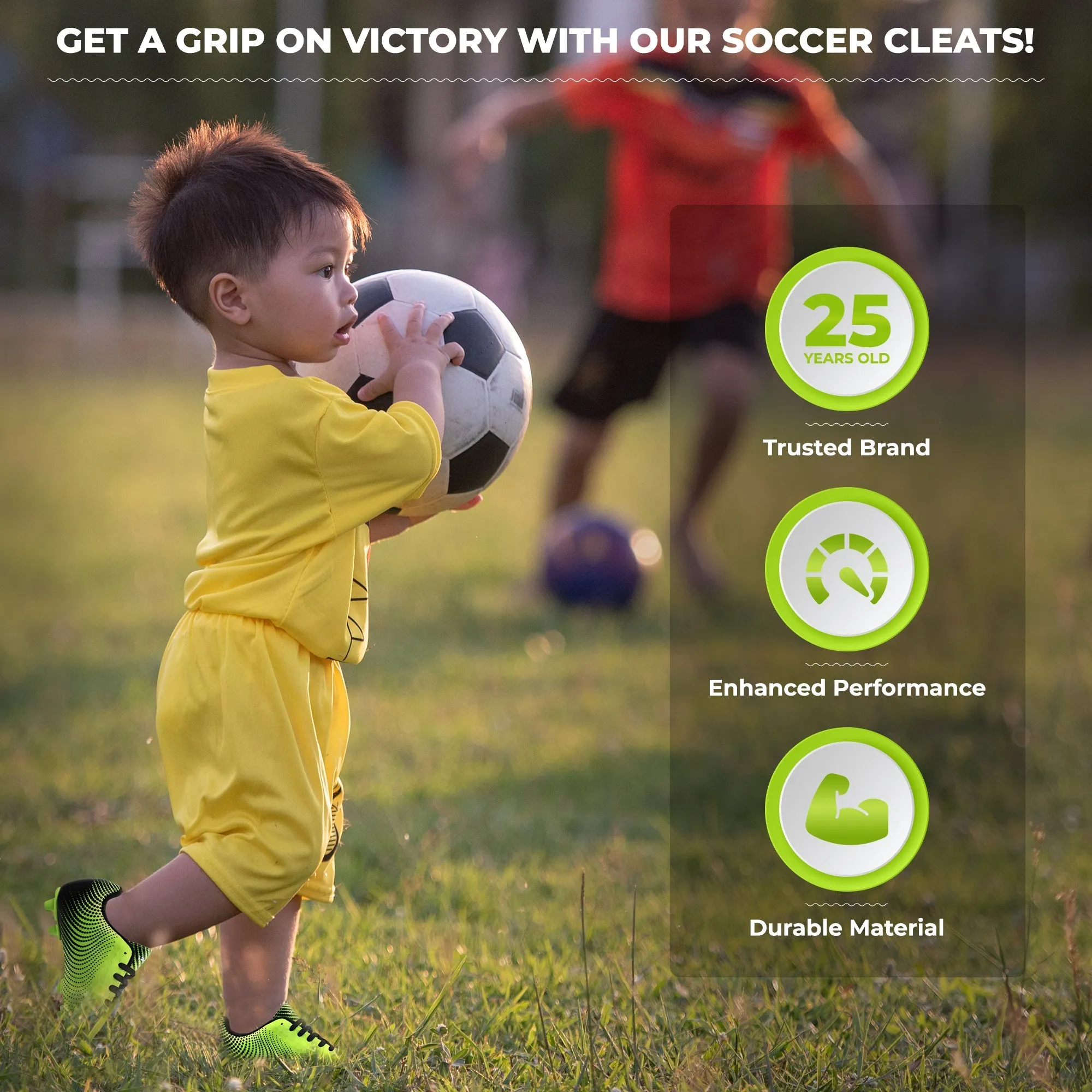 Stealth Firm Ground Soccer Shoes -Green/Black