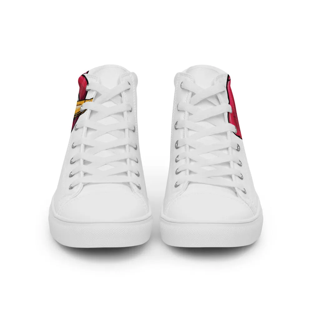 STFU Classic Logo Men’s High Top Canvas Shoes - White