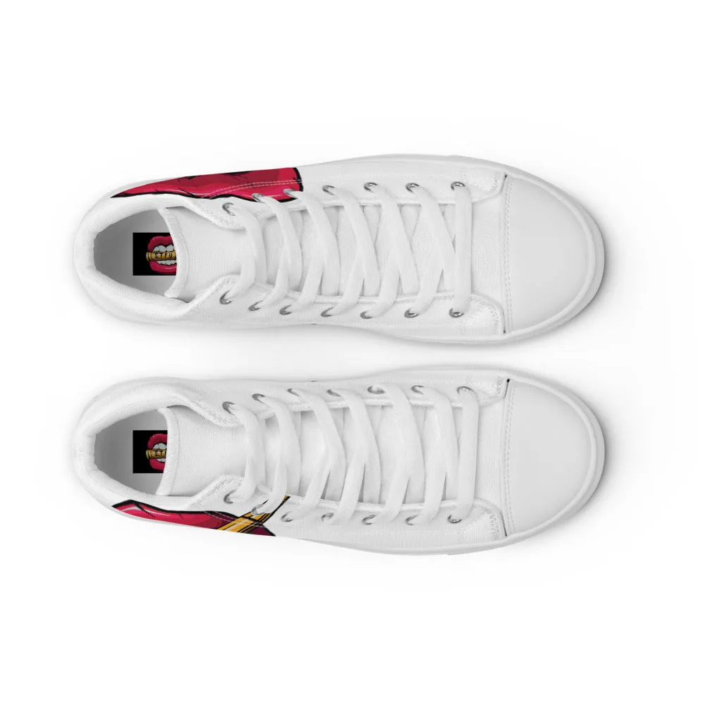 STFU Classic Logo Men’s High Top Canvas Shoes - White