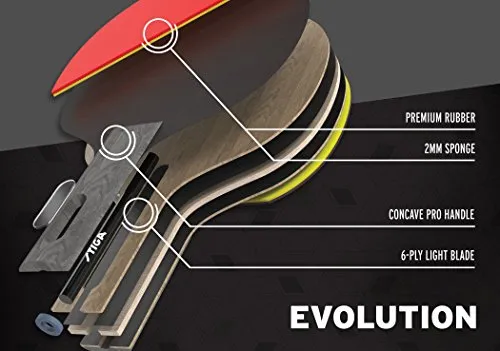 Stiga Balsa Evolution Table Tennis Racket (Multicolour).