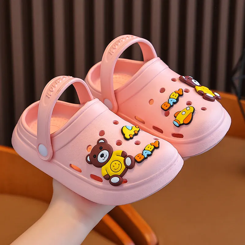 Summer Boys and Girls Parent-Child Eva Cartoon Slippers Hole Shoes Breathable Children's Shoes Home Beach Hole Shoes Sandals