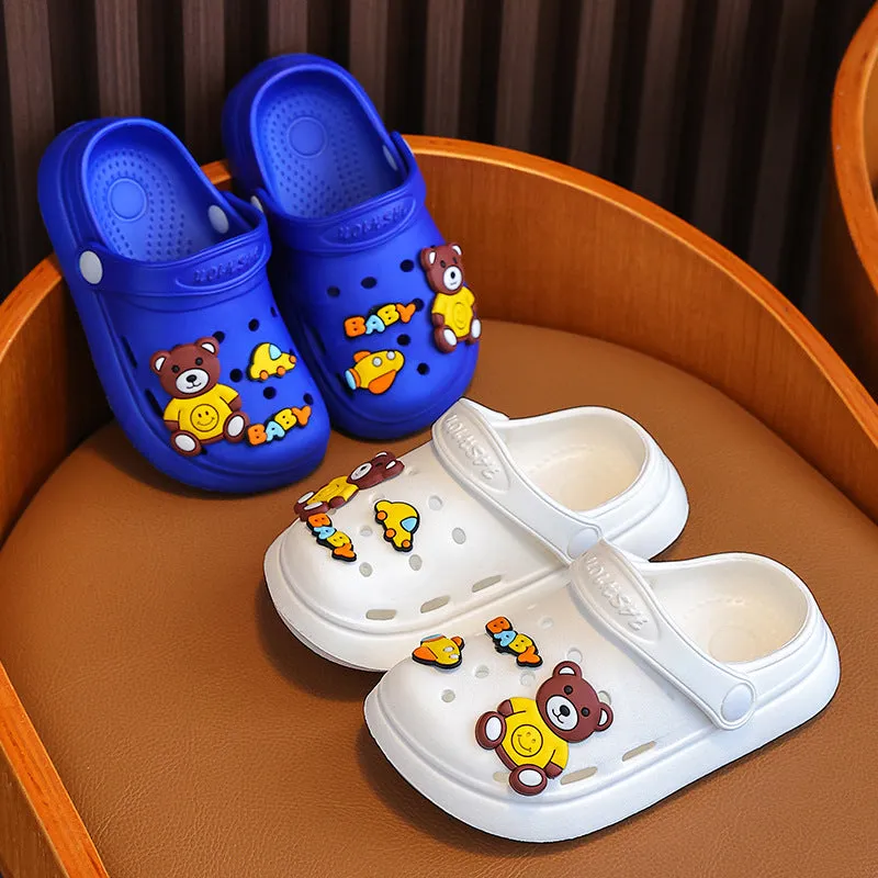 Summer Boys and Girls Parent-Child Eva Cartoon Slippers Hole Shoes Breathable Children's Shoes Home Beach Hole Shoes Sandals