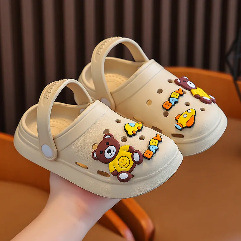 Summer Boys and Girls Parent-Child Eva Cartoon Slippers Hole Shoes Breathable Children's Shoes Home Beach Hole Shoes Sandals