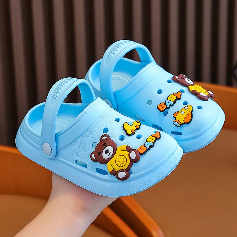 Summer Boys and Girls Parent-Child Eva Cartoon Slippers Hole Shoes Breathable Children's Shoes Home Beach Hole Shoes Sandals
