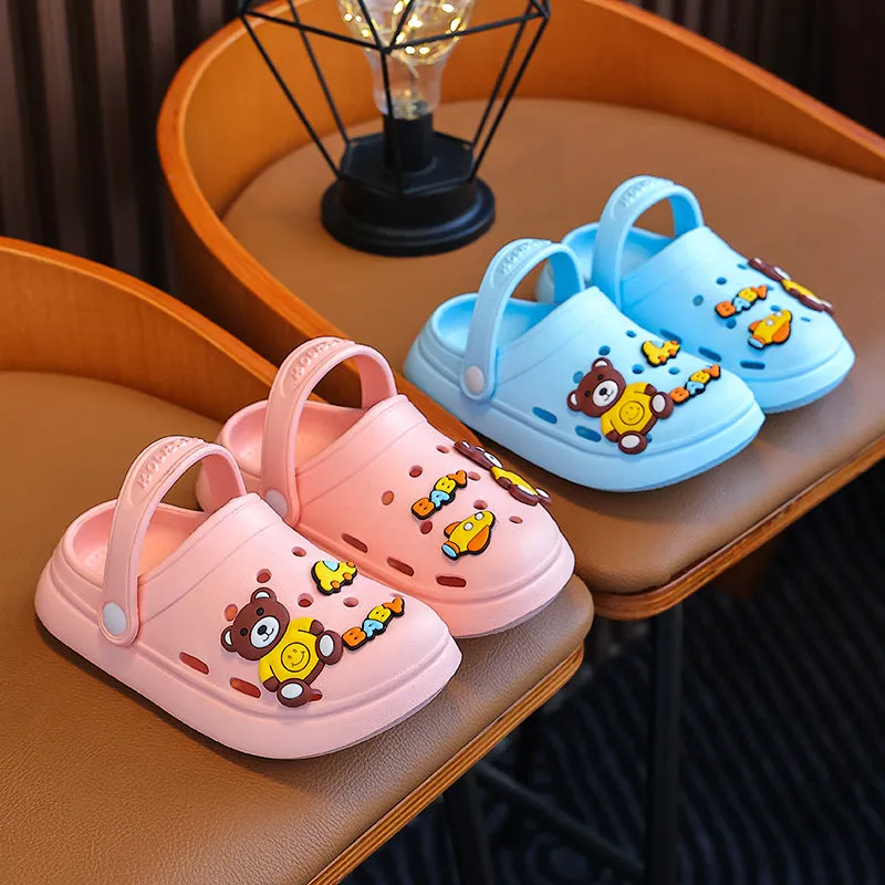 Summer Boys and Girls Parent-Child Eva Cartoon Slippers Hole Shoes Breathable Children's Shoes Home Beach Hole Shoes Sandals