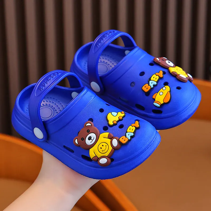 Summer Boys and Girls Parent-Child Eva Cartoon Slippers Hole Shoes Breathable Children's Shoes Home Beach Hole Shoes Sandals