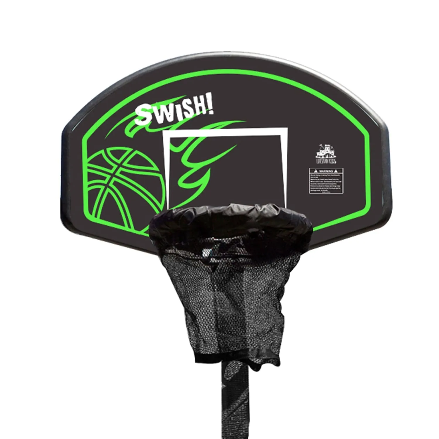 Swish Trampoline Basketball Ring with Metal Swing Set Adaptor