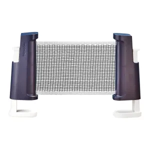 Table Tennis Set with Posts and Adjustable Rollnet - Blue/White