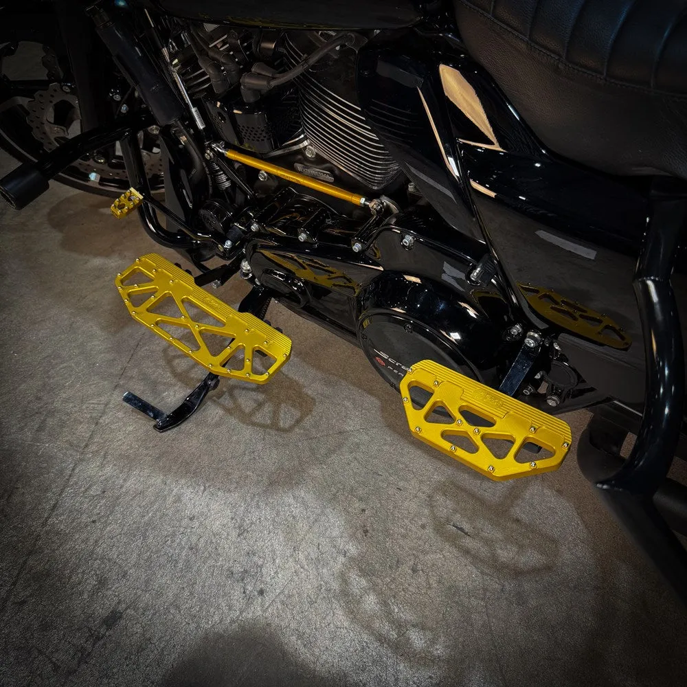 TC Bros. Pro Series MX Passenger Floorboards for Harley Davidson Bagger Touring Models