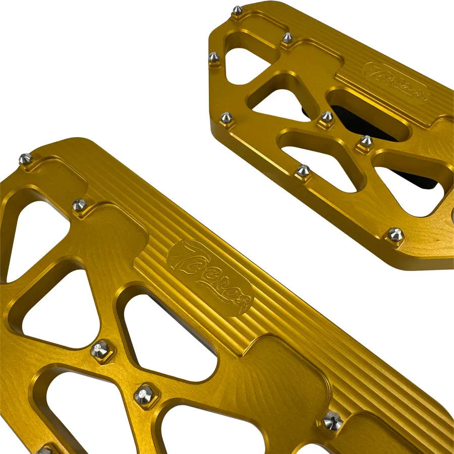 TC Bros. Pro Series MX Passenger Floorboards for Harley Davidson Bagger Touring Models