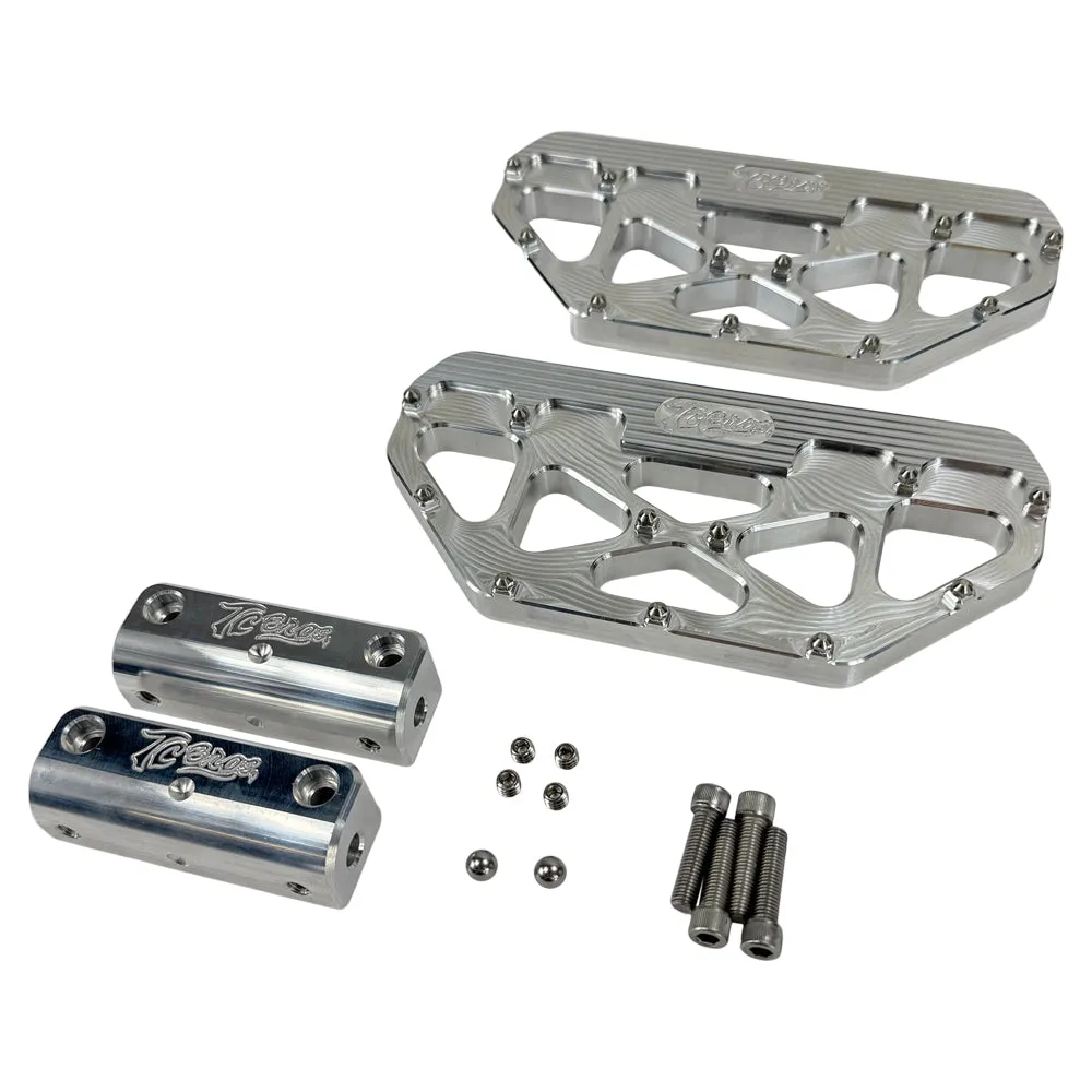 TC Bros. Pro Series MX Passenger Floorboards for Harley Davidson Bagger Touring Models
