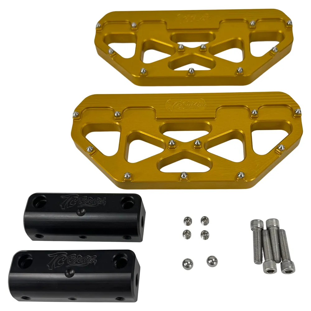TC Bros. Pro Series MX Passenger Floorboards for Harley Davidson Bagger Touring Models