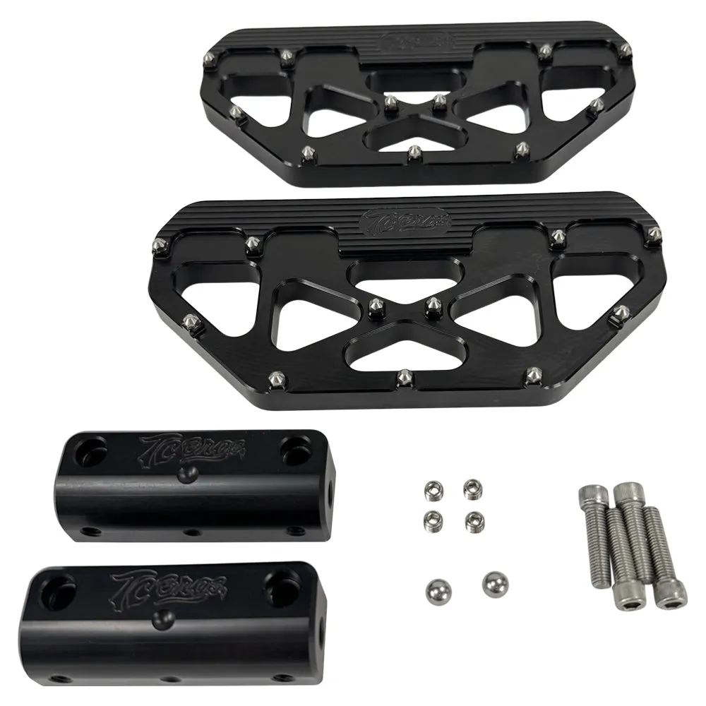 TC Bros. Pro Series MX Passenger Floorboards for Harley Davidson Bagger Touring Models
