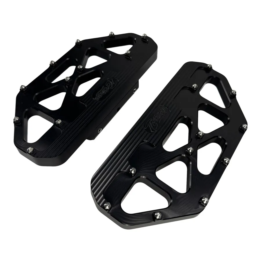TC Bros. Pro Series MX Passenger Floorboards for Harley Davidson Bagger Touring Models