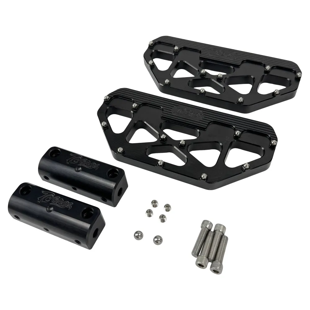 TC Bros. Pro Series MX Passenger Floorboards for Harley Davidson Bagger Touring Models