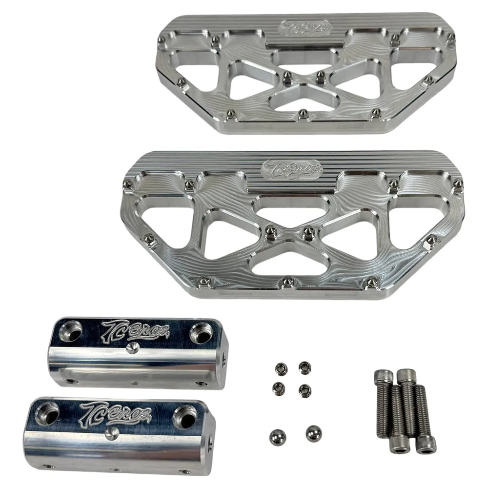 TC Bros. Pro Series MX Passenger Floorboards for Harley Davidson Bagger Touring Models