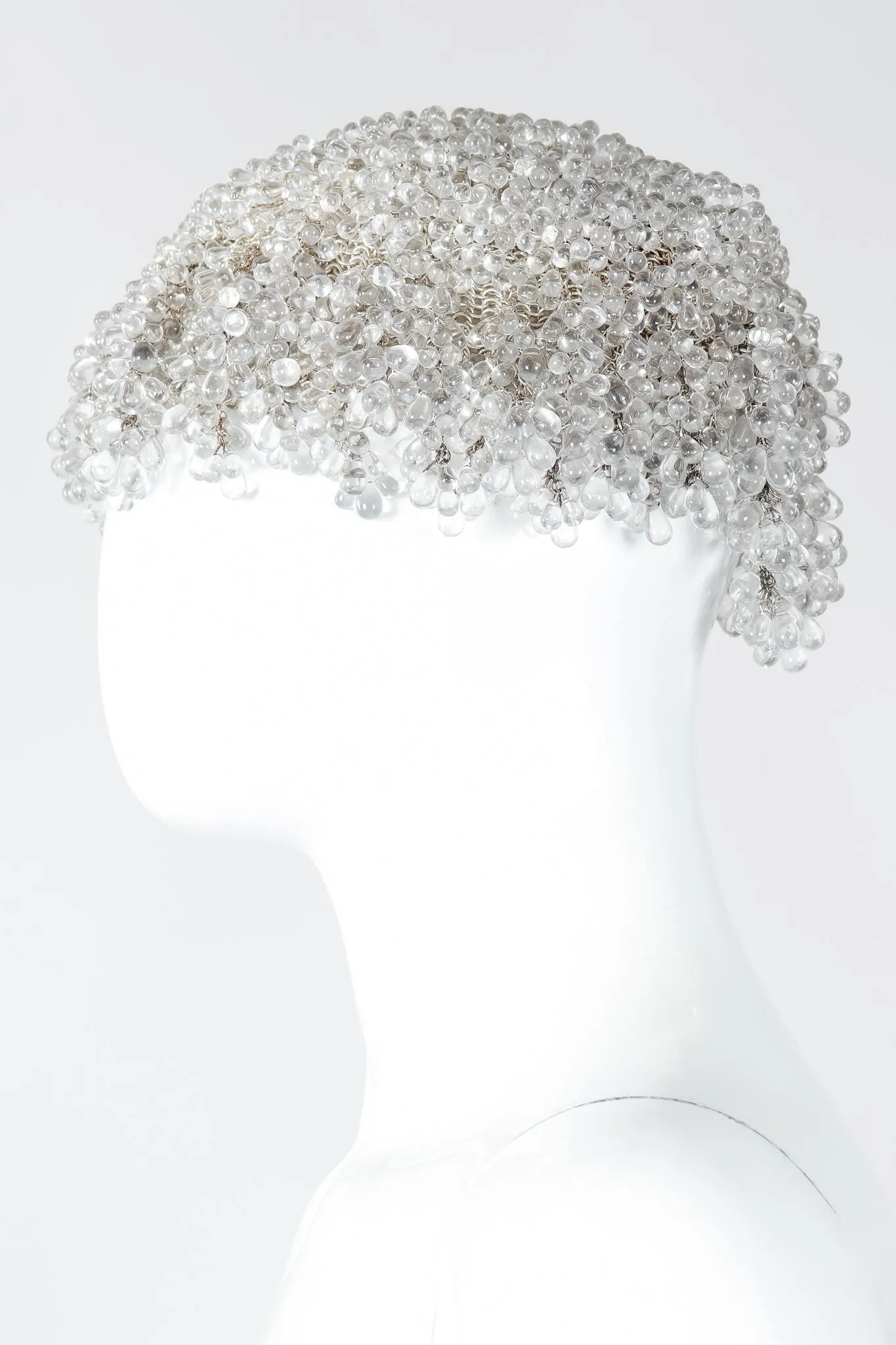 Teardrop Beaded Casque Cap