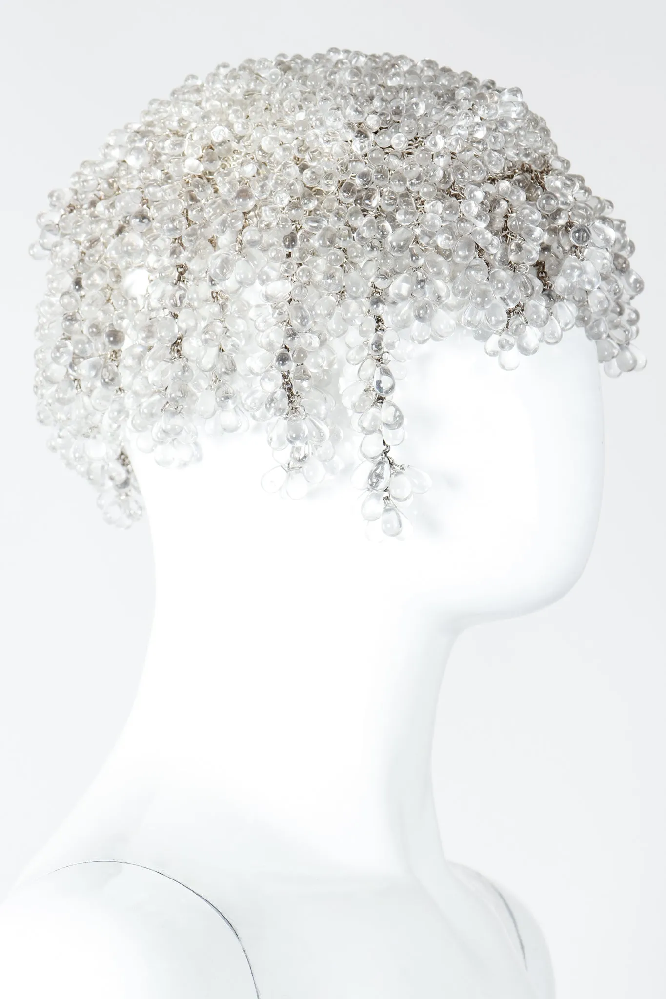 Teardrop Beaded Casque Cap