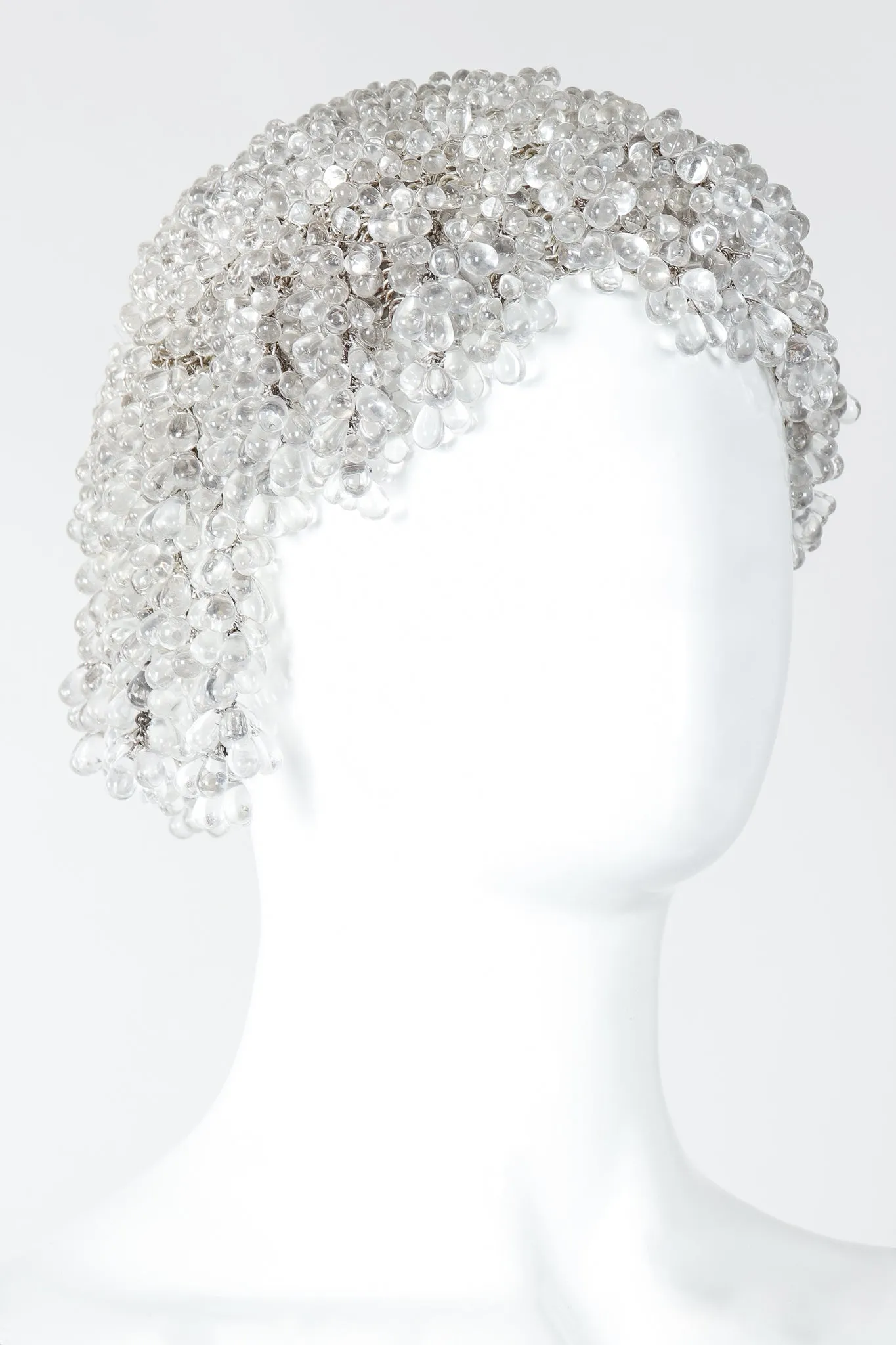 Teardrop Beaded Casque Cap