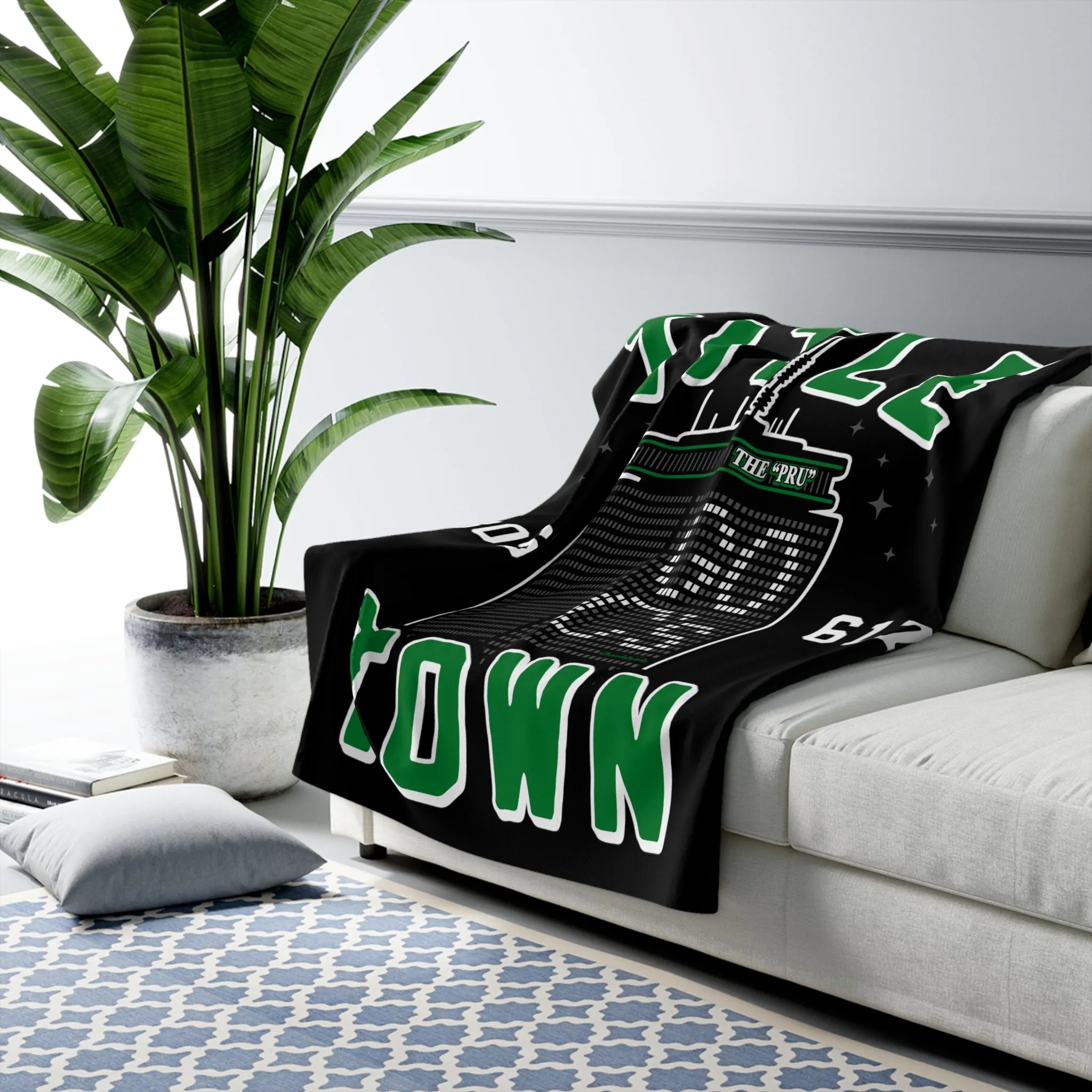 Title Town Boston Basketball Sherpa Fleece Blanket
