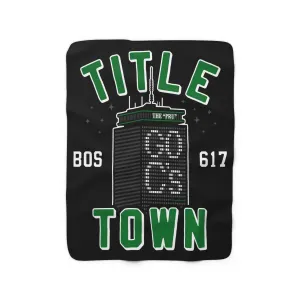 Title Town Boston Basketball Sherpa Fleece Blanket