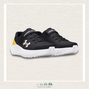 Under Armour Boys' Pre-School Surge 4 AC Running Shoes - Black/Yellow