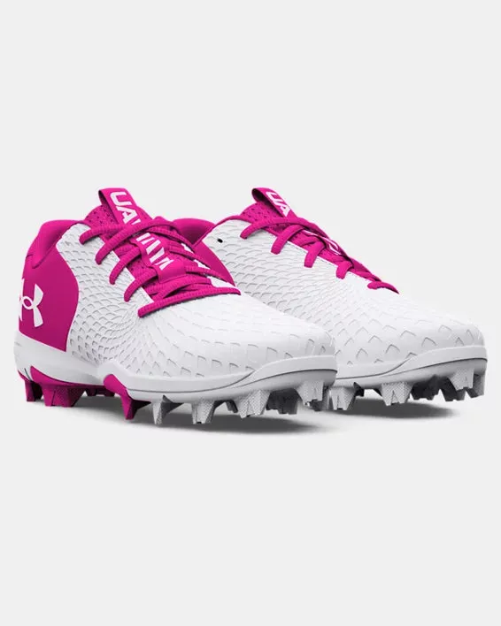 Under Armour Girls Glyde 2 RM Jr. Fastpitch Molded Cleat - Pink